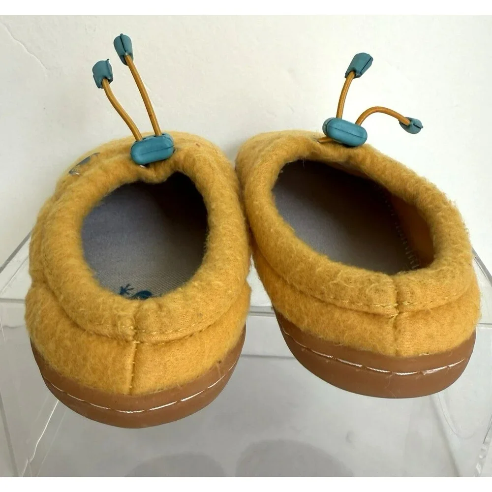 Kids' Hopfrog Barefoot Slip-On Slipper Sz 27 Yellow Fleece Indoor Outdoor Sz 10